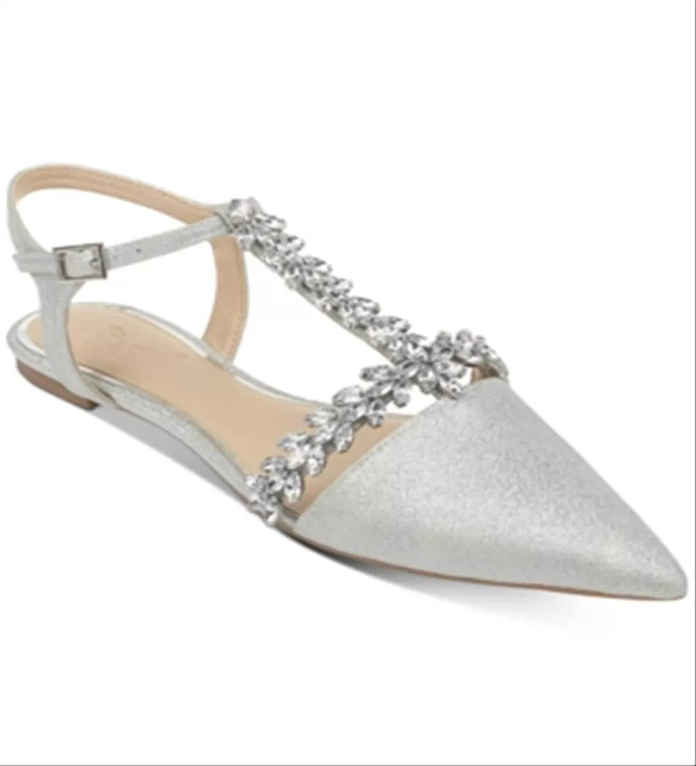 Jewel Badgley Mischka Women's Rae Evening Shoes Gray Size 9M