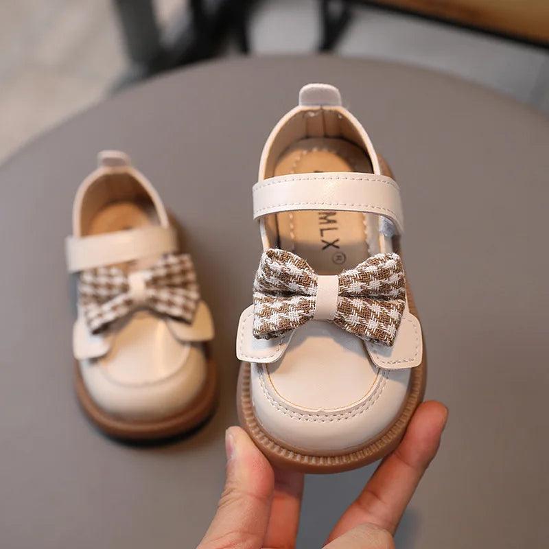 Leather Girl's Bow-tie Shallow G04271 Children's Casual Shoes