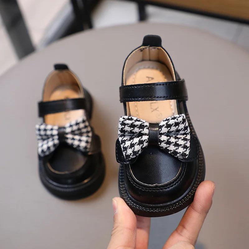 Leather Girl's Bow-tie Shallow G04271 Children's Casual Shoes