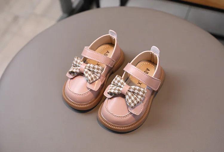 Leather Girl's Bow-tie Shallow G04271 Children's Casual Shoes