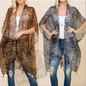 Leopard Print Kimono