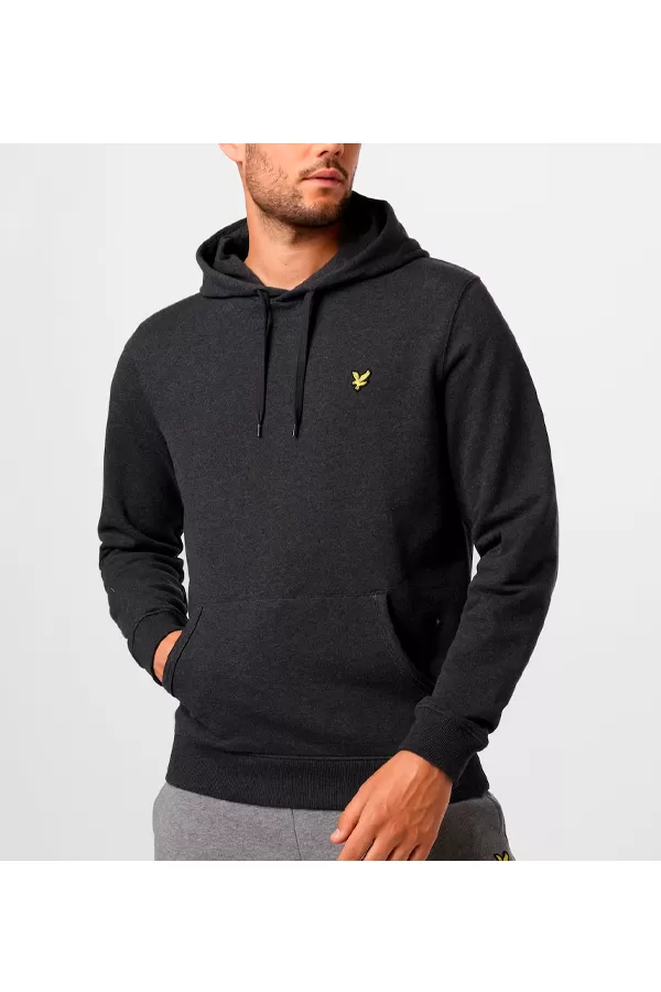 Lyle & Scott Logo Hoodie Charcoal