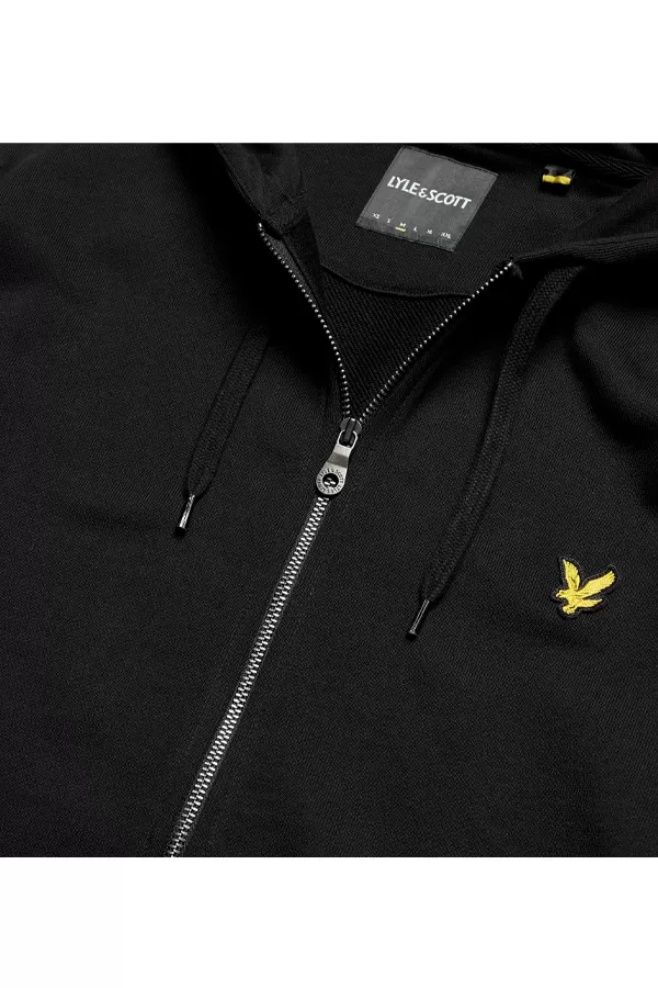 Lyle & Scott Logo Zip Hoodie Black