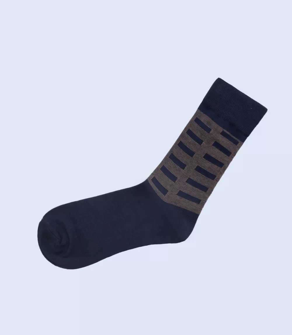 MA1696-BLUE-Mid-calf Socks For Men