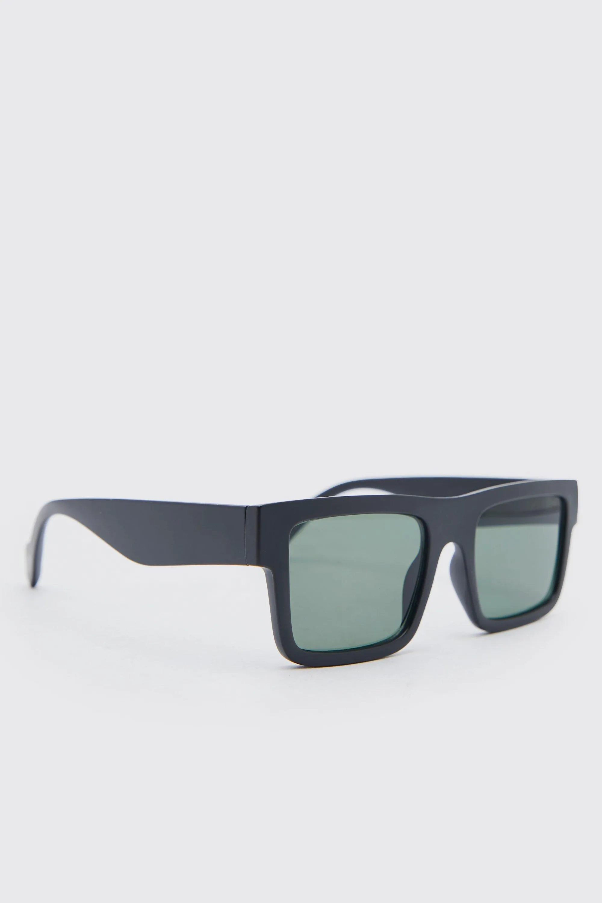 Matte Plastic Flat Top Sunglasses