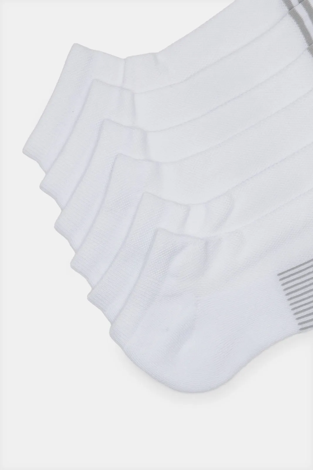 Men White Striped Socks Set (3 Pairs)