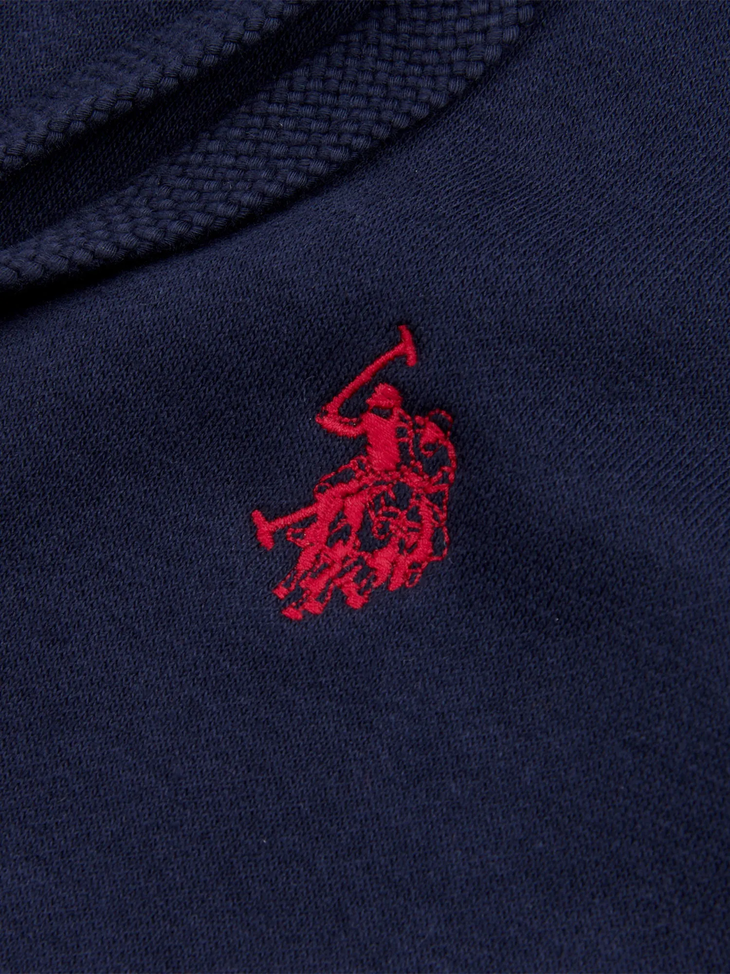 Mens Fleece Zip Hoodie in Navy Blue