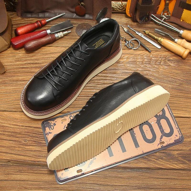 Men's Full Grain Leather Oxfords - TR2484 Casual Work Shoes