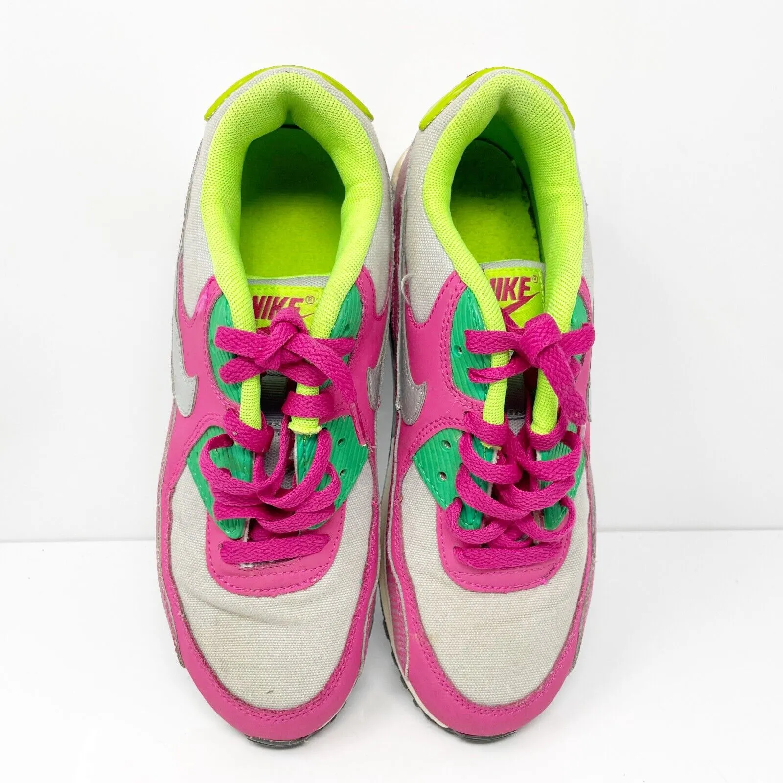 Nike Girls Air Max 90 345017-021 Pink Casual Shoes Sneakers Size 6Y