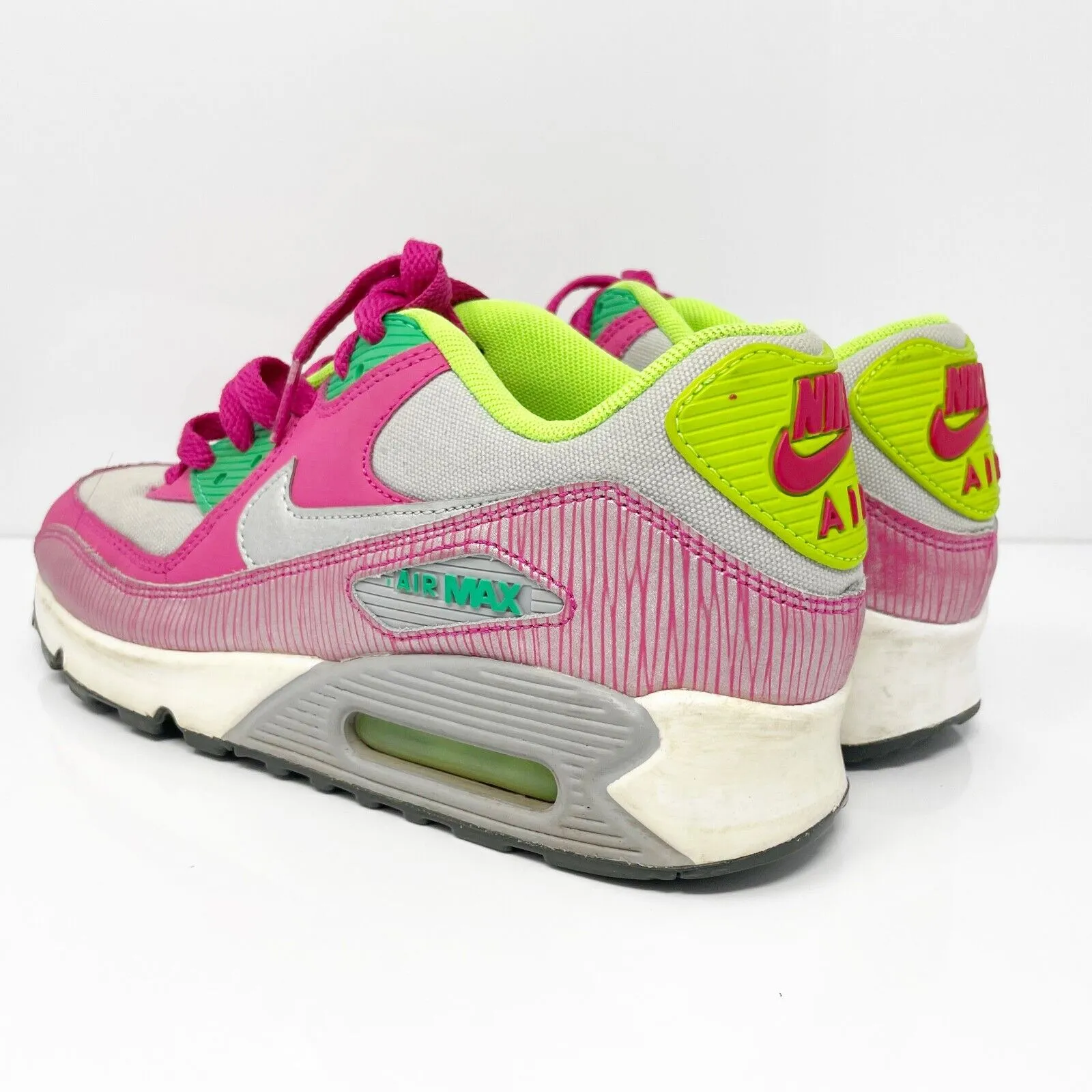 Nike Girls Air Max 90 345017-021 Pink Casual Shoes Sneakers Size 6Y