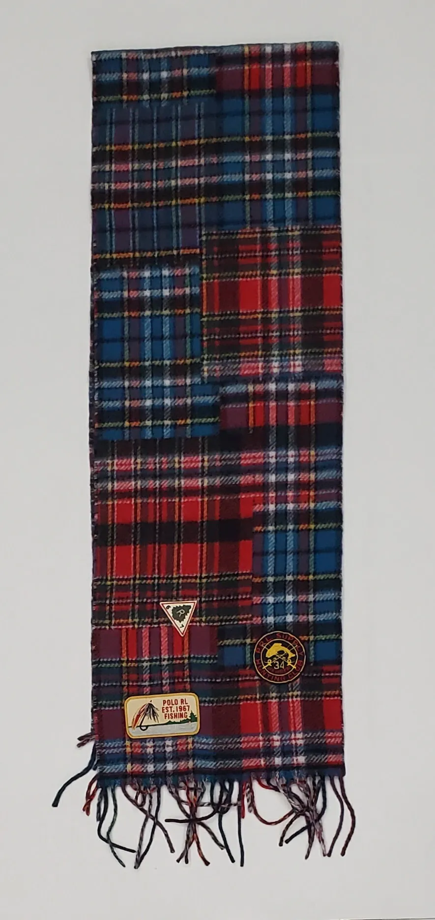 Nwt Polo Ralph Lauren Plaid Fishing Sportsman Wool Scarf