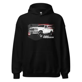 OBS Single Cab Truck American Flag Hoodie Sweatshirt