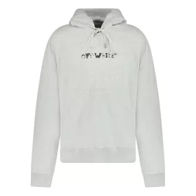 OFF WHITE FACES SKATE HOODIE GREY