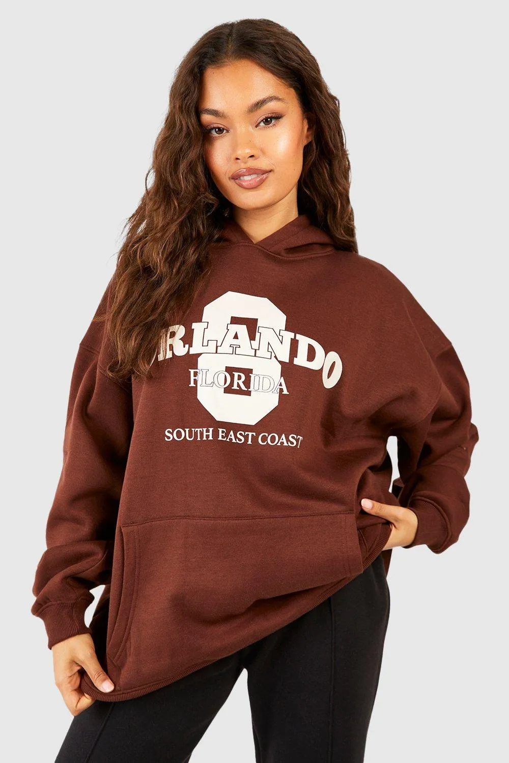 Orlando Florida Slogan Oversized Hoodie