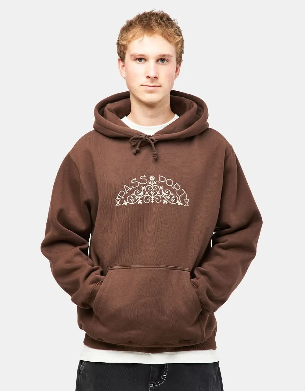 Pass Port Vineyard Birds Pullover Hoodie - Bark