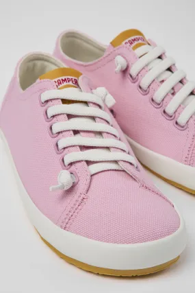 Peu Rambla Pink Textile Sneaker for Women