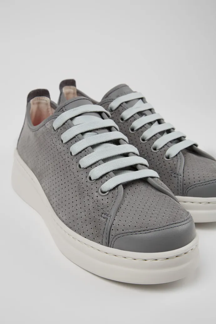 Runner Gray Nubuck/Leather Sneaker for Women