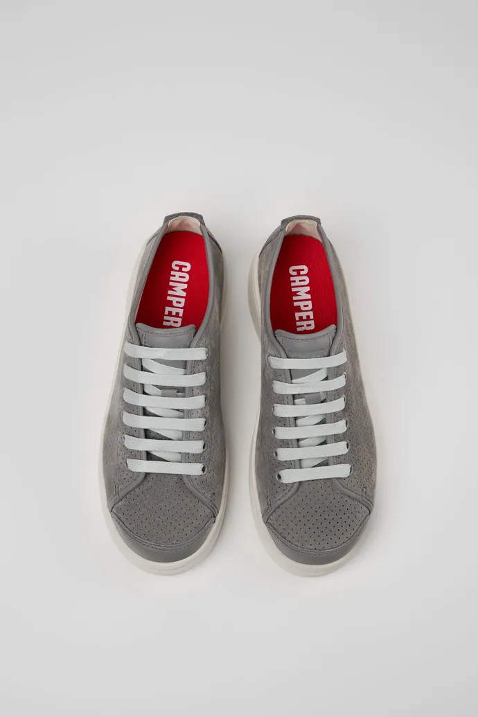 Runner Gray Nubuck/Leather Sneaker for Women