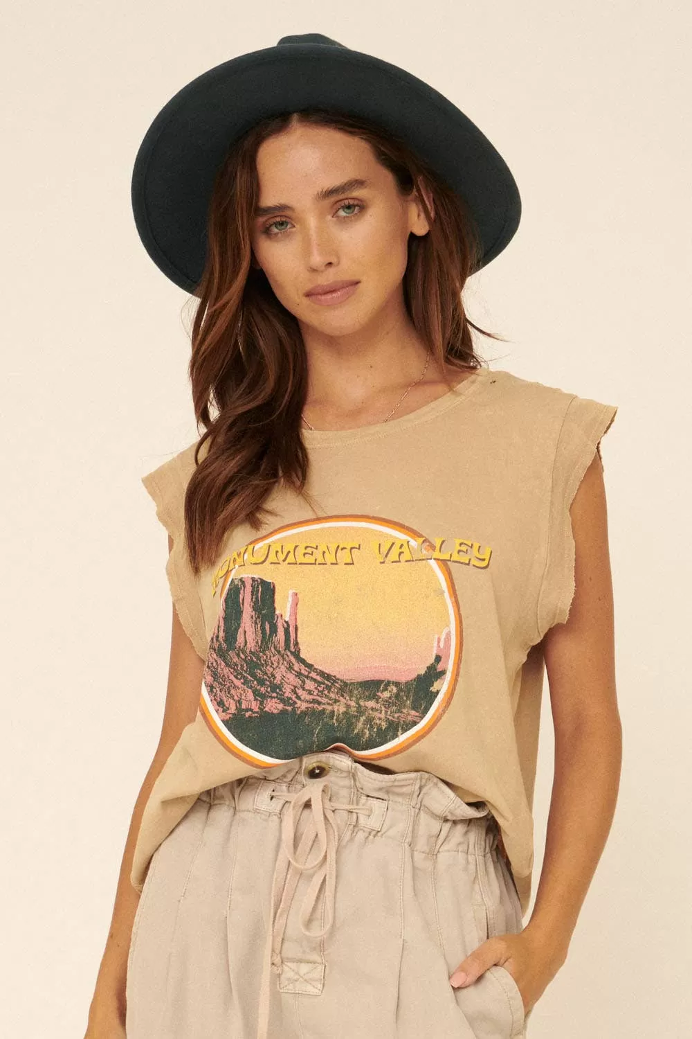 Sale Mineral-Washed Sleeveless Monument Valley Tee