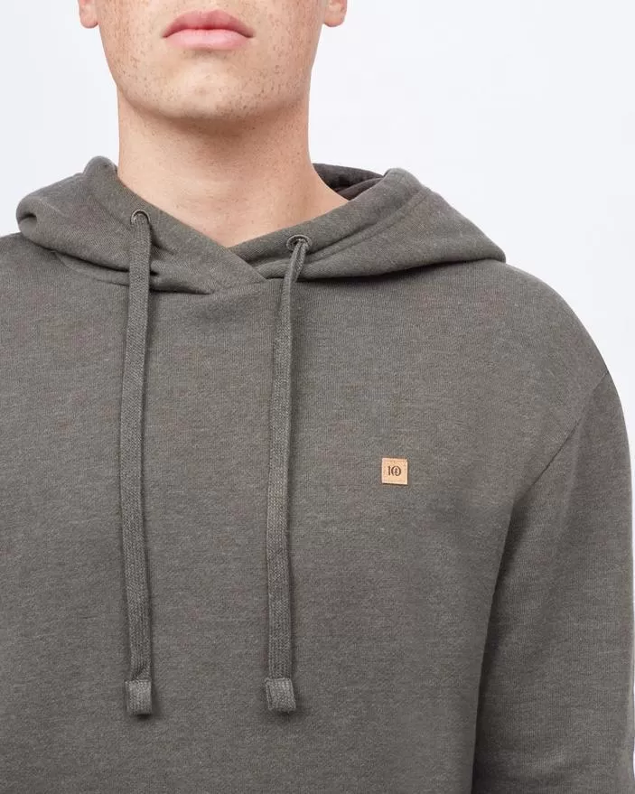 Tentree Sawyer Oversized Hoodie in Black Olive Green Heather