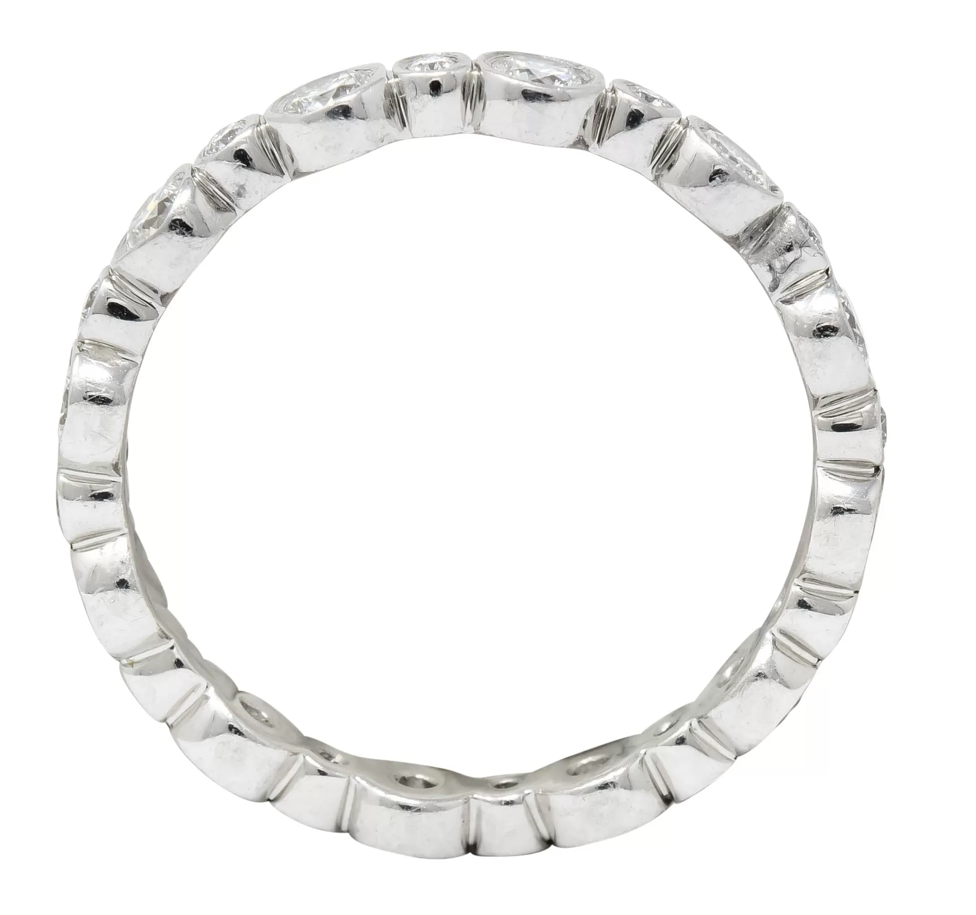 Tiffany & Co. Diamond Platinum Tiffany Jazz Band Stacking Ring