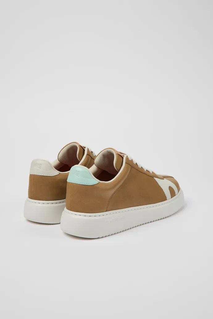 Twins Brown Leather Sneaker for Women