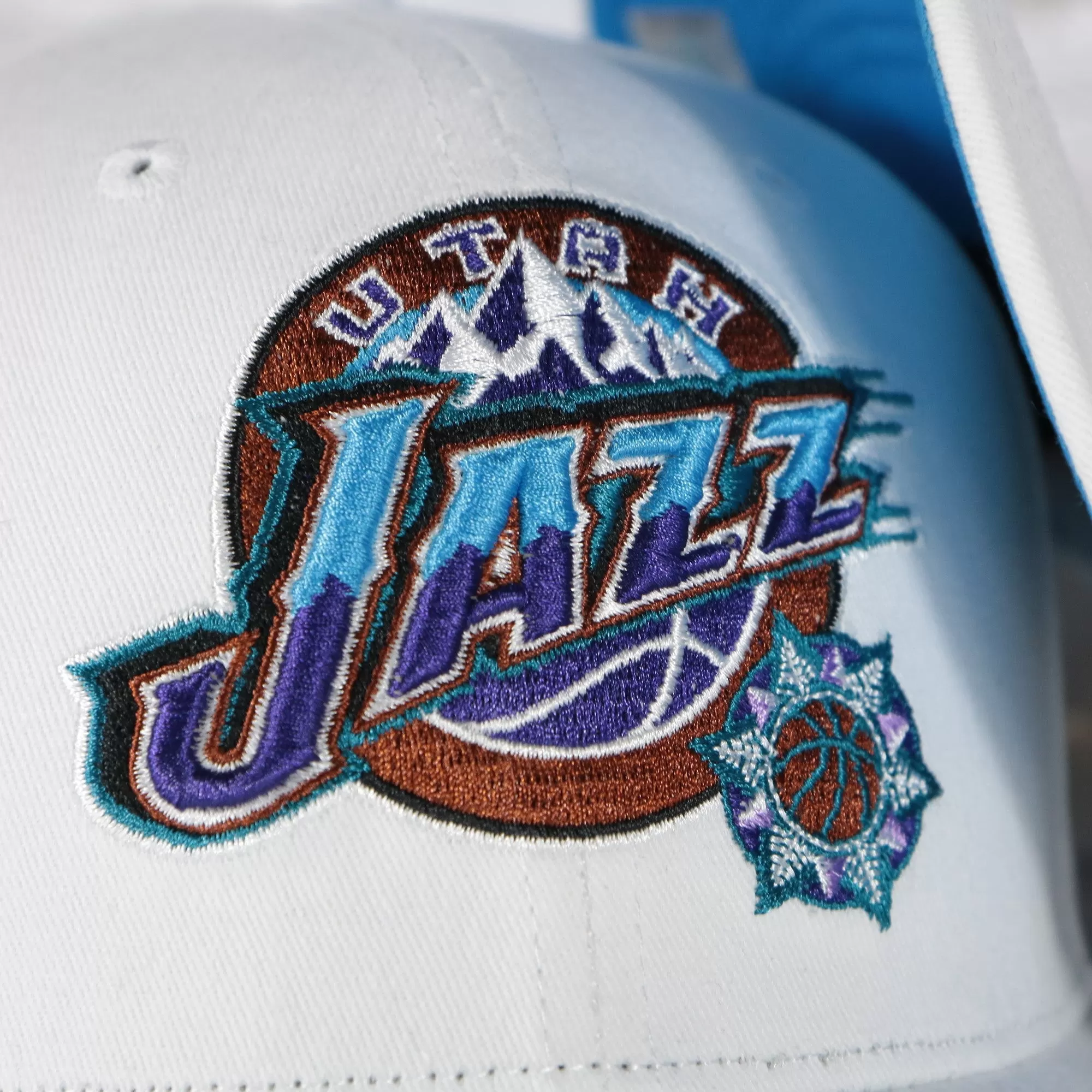 Utah Jazz NBA Hardwood Classics All in Pro Blue Bottom | White Snapback Hat