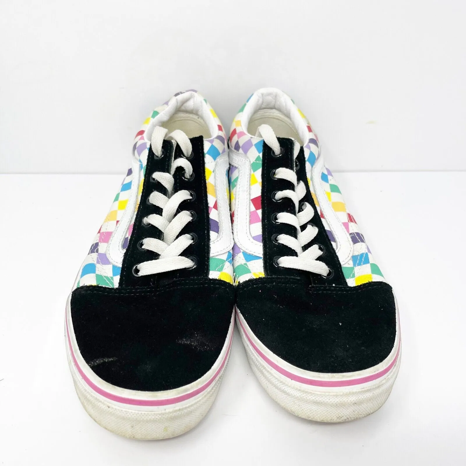 Vans Boys Off The Wall 721356 Multicolor Casual Shoes Sneakers Size 7