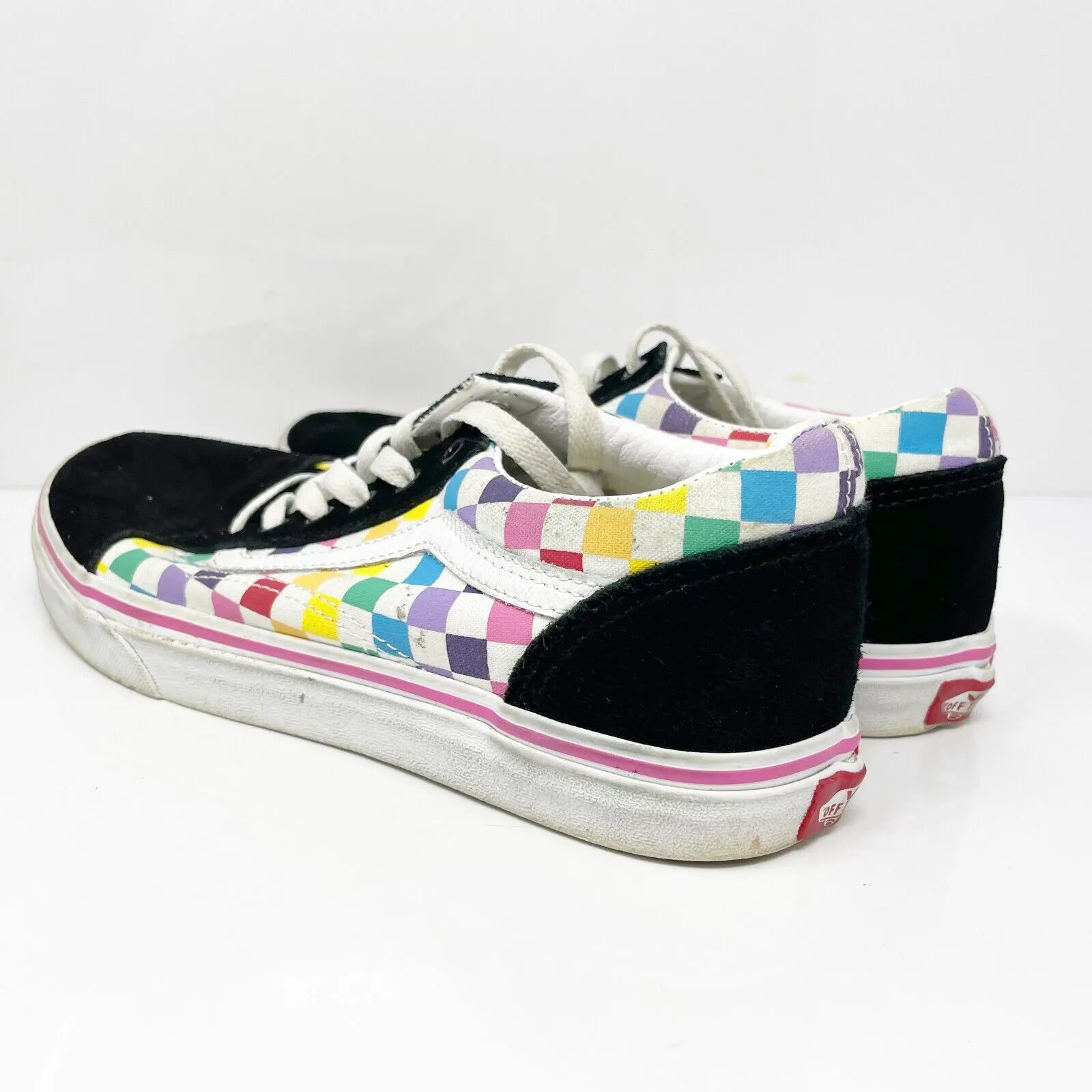 Vans Boys Off The Wall 721356 Multicolor Casual Shoes Sneakers Size 7