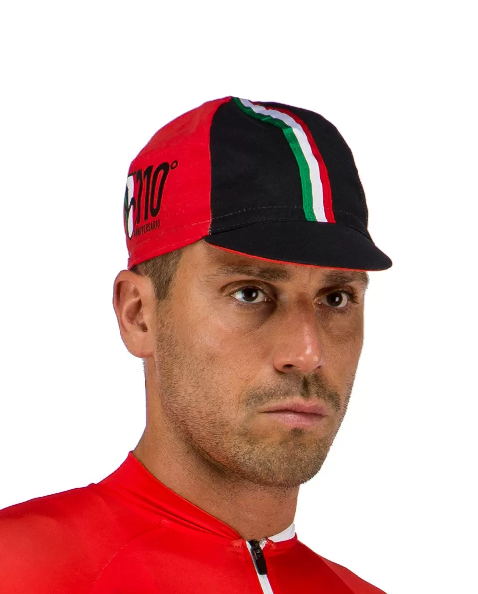 WILIER 110TH ANNIVERSARY BLACK RED CYCLING CAP ACCESSORY