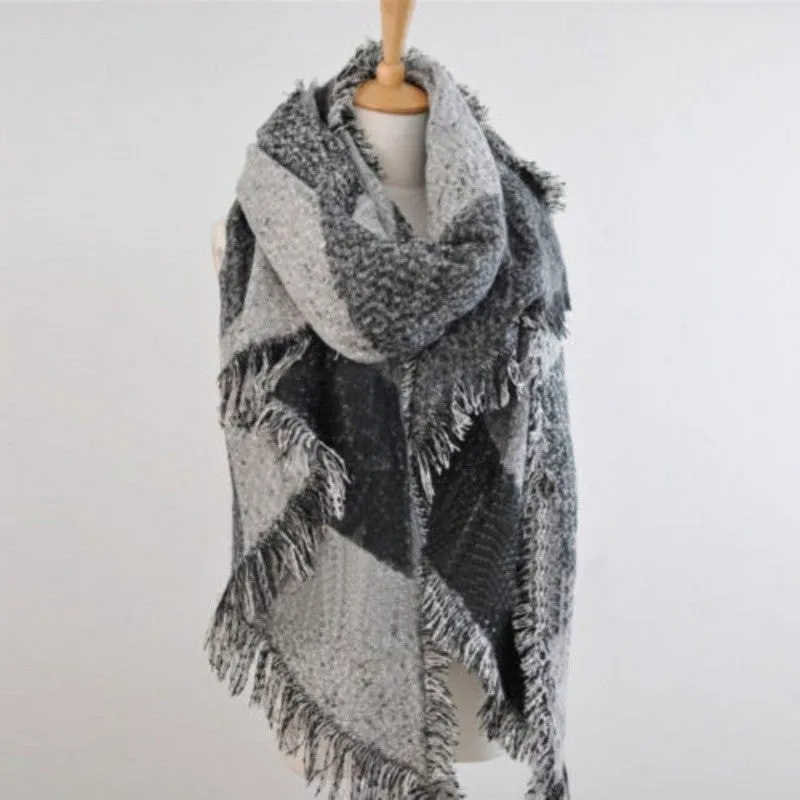 Women Thick Warm Wool Pashmina Cashmere Stole Scarves Scarf Shawl Wraps SM6