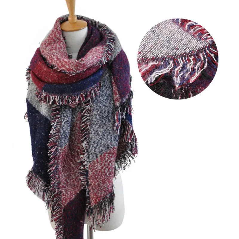 Women Thick Warm Wool Pashmina Cashmere Stole Scarves Scarf Shawl Wraps SM6