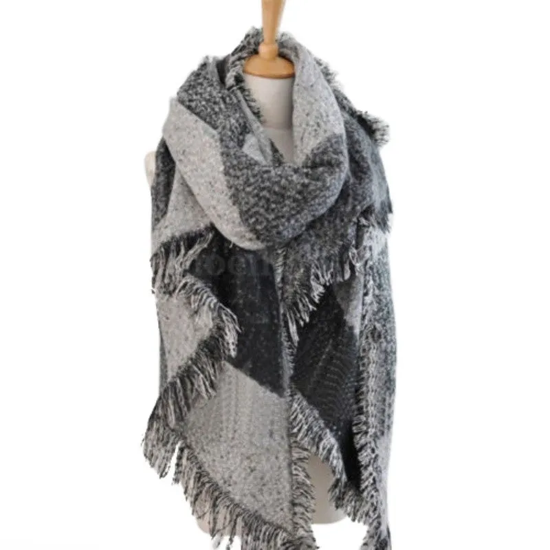 Women Thick Warm Wool Pashmina Cashmere Stole Scarves Scarf Shawl Wraps SM6