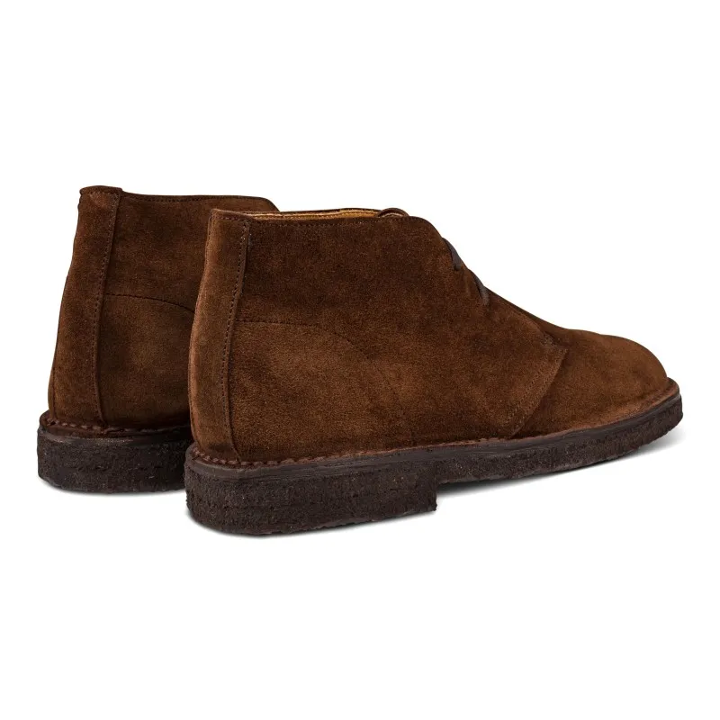 Yanko Stitchdown desert boot medium brown suede