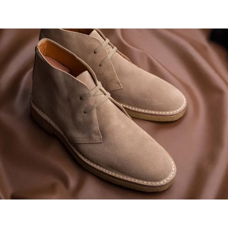 Yanko Stitchdown desert boot sand suede