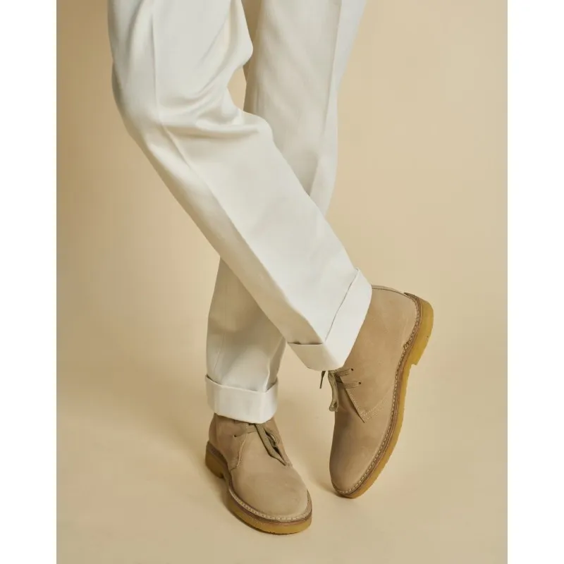 Yanko Stitchdown desert boot sand suede