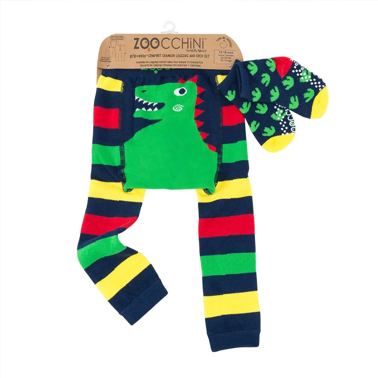 ZOOCCHINI  Leggings & Socks Set - Devin The Dinosaur